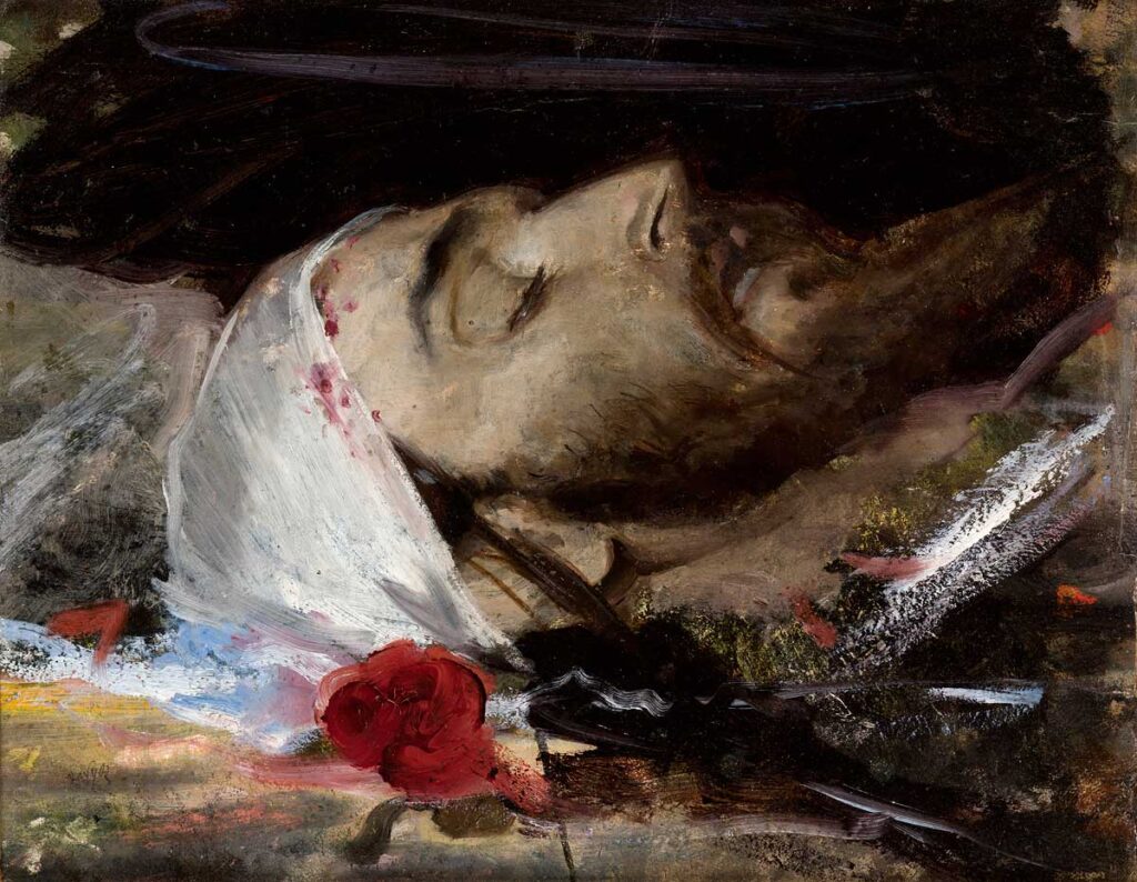 Head of Christ (1878) - Leon Wyczółkowski Tablo