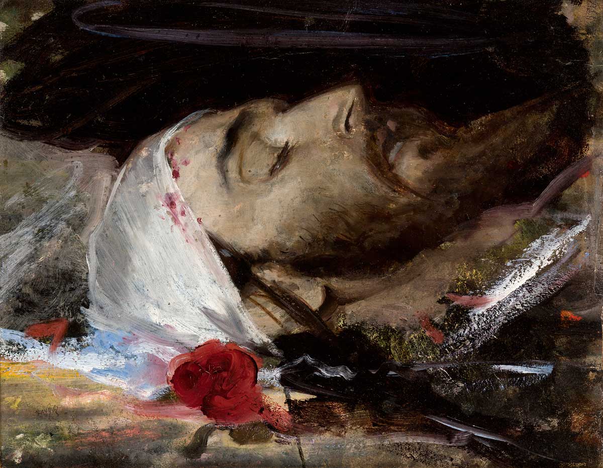 Head of Christ (1878) - Leon Wyczółkowski Tablo