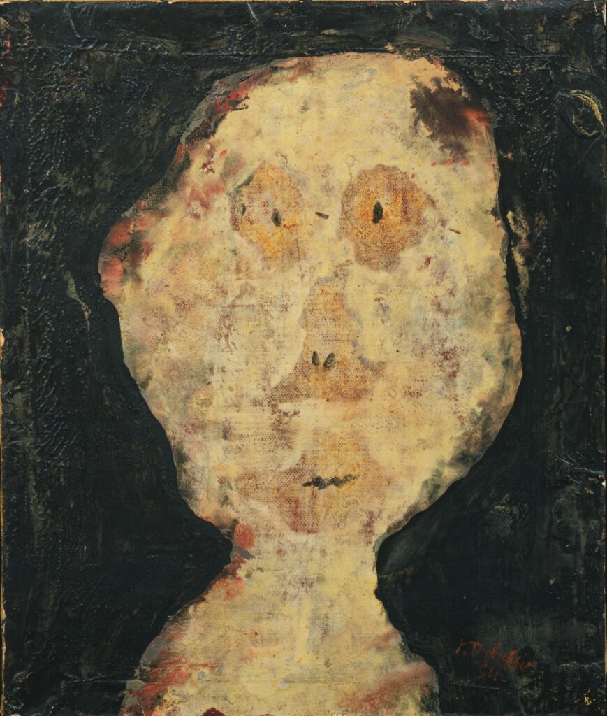 Head of a Girl from the Assemblages d’empreintes series (1954) - Jean Dubuffet Tablo