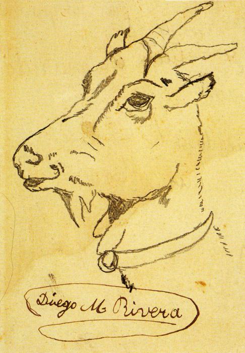 Head of a Goat (1905) – Diego Rivera Tablo