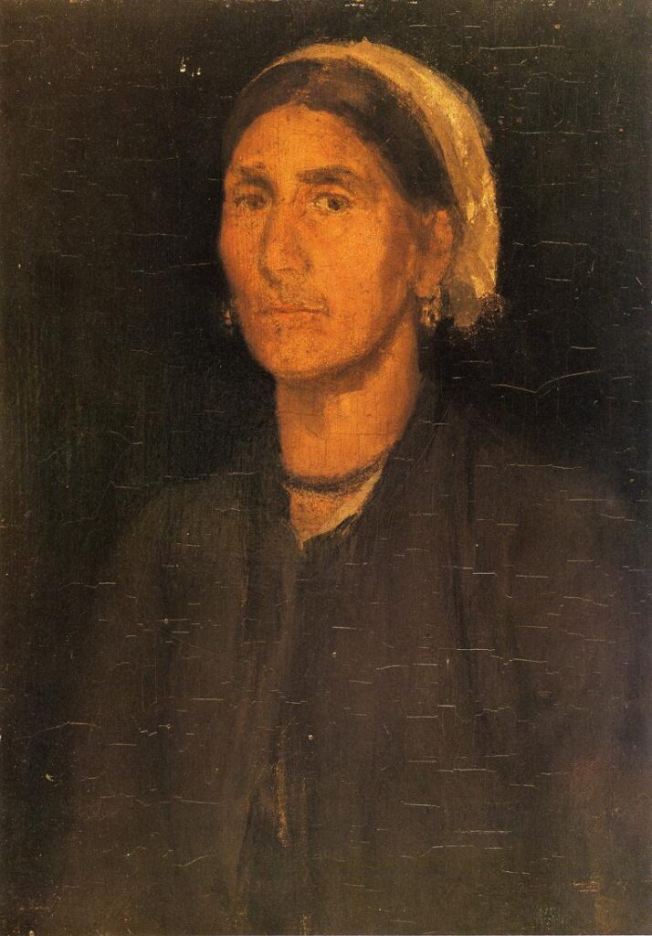 Head of a Peasant Woman (1855) - James McNeill Whistler Tablo