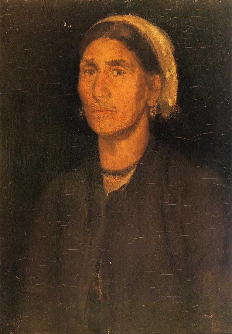 Head of a Peasant Woman (1855) - James McNeill Whistler Tablo