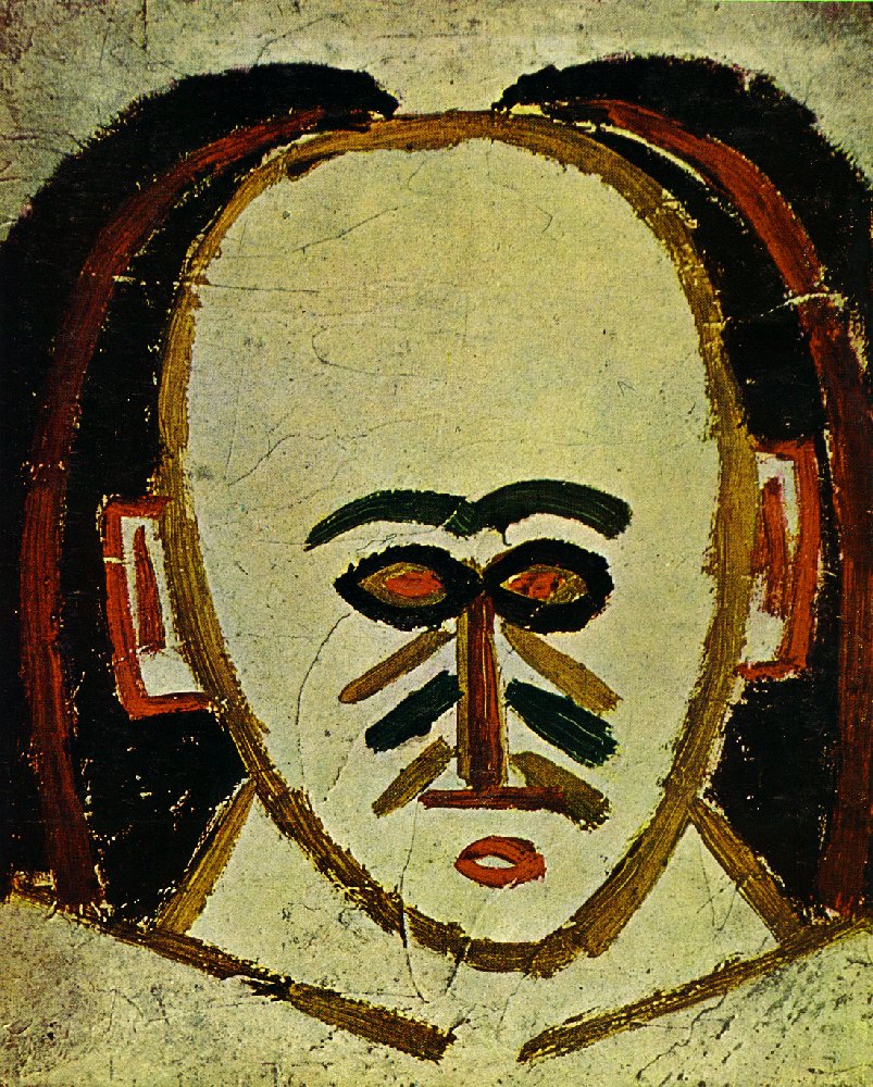 Head of a man (1907) - Pablo Picasso Tablo