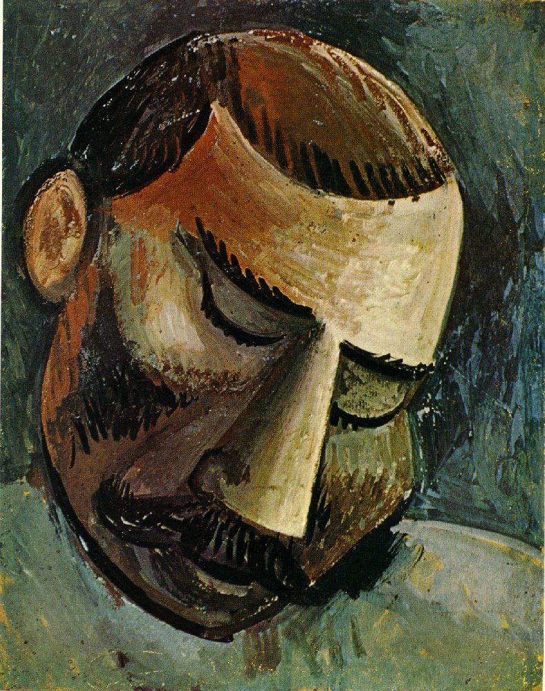 Head of a man (1908) - Pablo Picasso Tablo