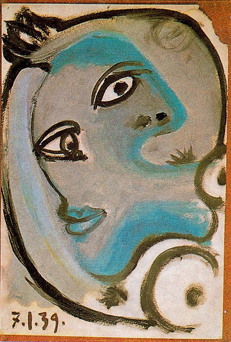 Head of a woman (1939) - Pablo Picasso Tablo