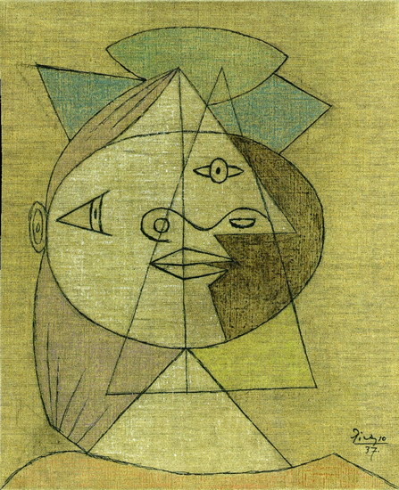 Head of a woman (Marie Therese Walter) (1937) - Pablo Picasso Tablo