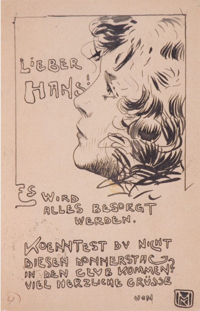 Head of the girl (1896) - Koloman Moser Tablo