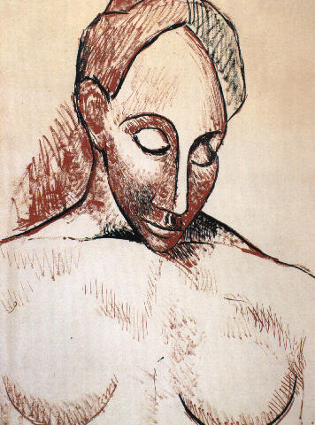 Head of woman (1907) - Pablo Picasso Tablo