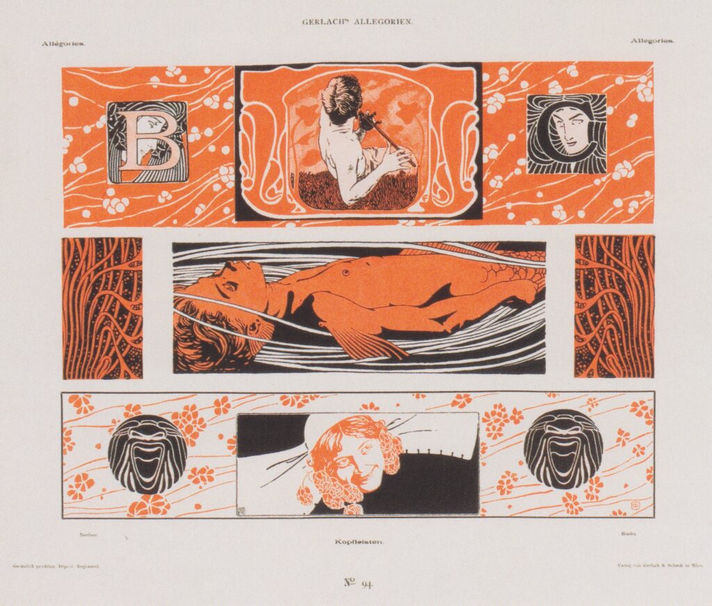 Head strips (1896) - Koloman Moser Tablo