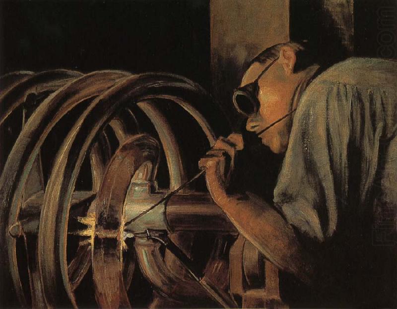 Helix Welder (1925) - Grant Wood Tablo
