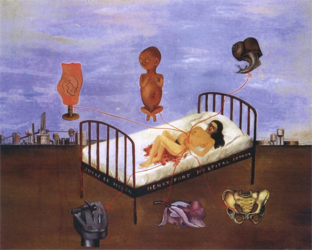 Henry Ford Hospital (The Flying Bed) (1932) – Frida Kahlo Tablo