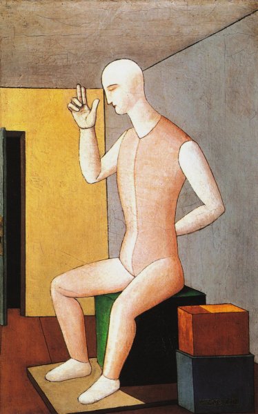 Hermaphrodite Idol (1917) – Carlo Carrà Tablo