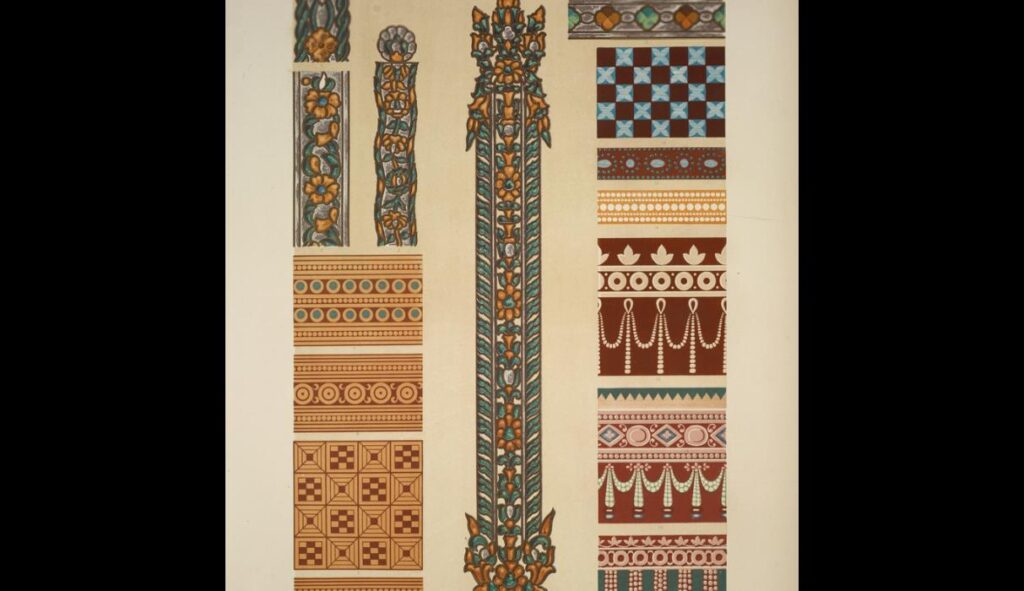 Hindoo Ornament no. 2. Ornaments from the collection at the Crystal Palace, Sydenham - Owen Jones Tablo