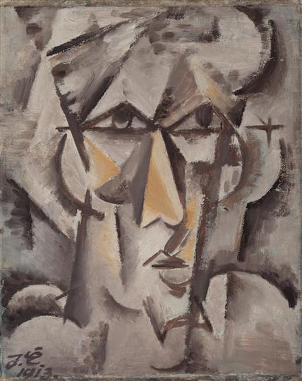 Hlava (Autoportrét) (1912) - Josef Čapek Tablo