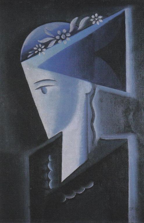 Hlava dívky (1917) - Josef Čapek Tablo