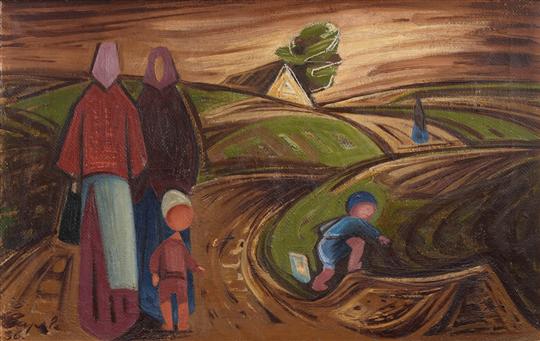 Hnědá krajina I (1936) - Josef Čapek Tablo