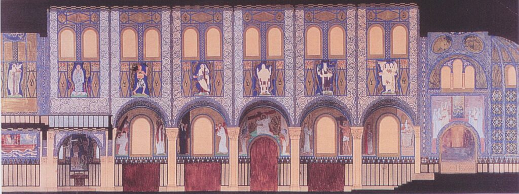 Holy Spirit Church in Düsseldorf, design for the left side wall (1907) – Koloman Moser Tablo