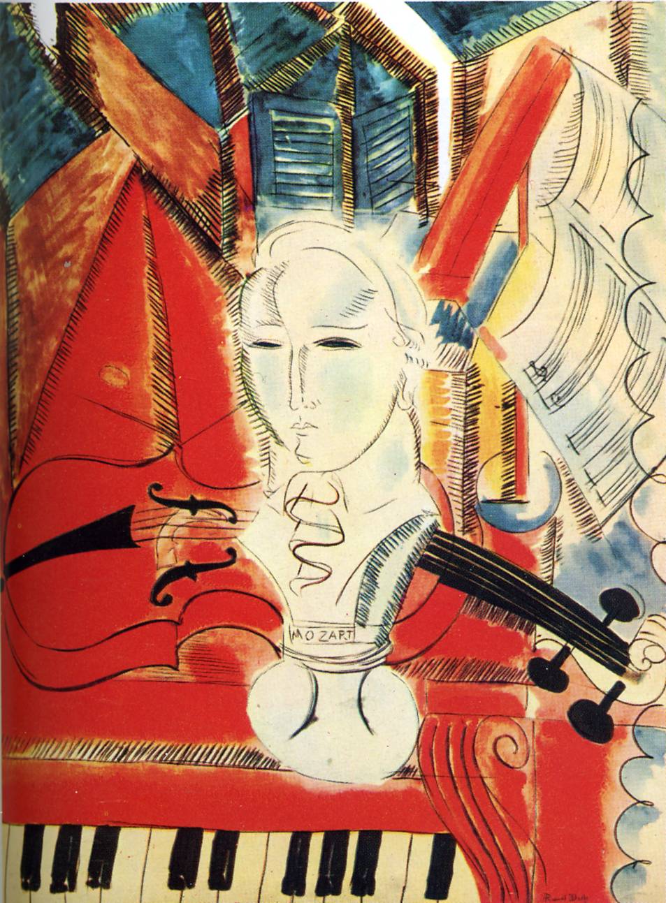 Homage to Mozart (1915) - Raoul Dufy Tablo