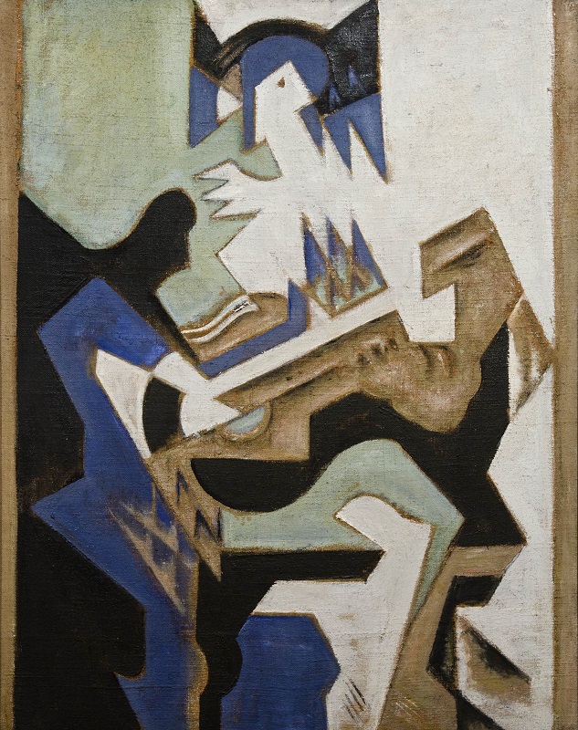 Hombre Con Guitarra (1918) - María Blanchard Tablo