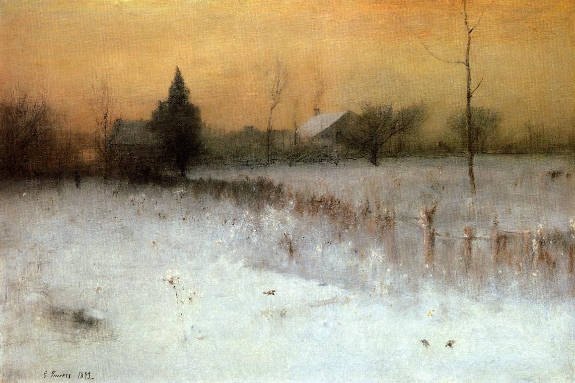 Home At Montclair (1892) - George Inness Tablo