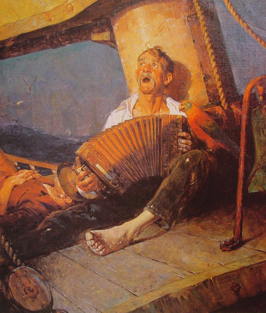 Home Sweet Home (1923) - Norman Rockwell Tablo