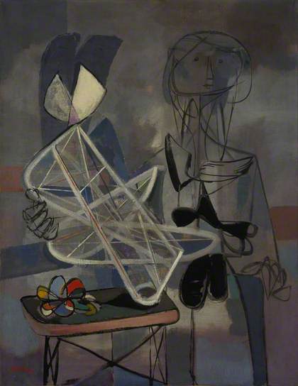 Hommage à Naum Gabo (Homage to Naum Gabo) (1946) - Jankel Adler Tablo