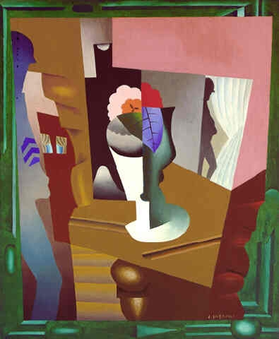 Homme dans la ville (1917) - Léopold Survage Tablo