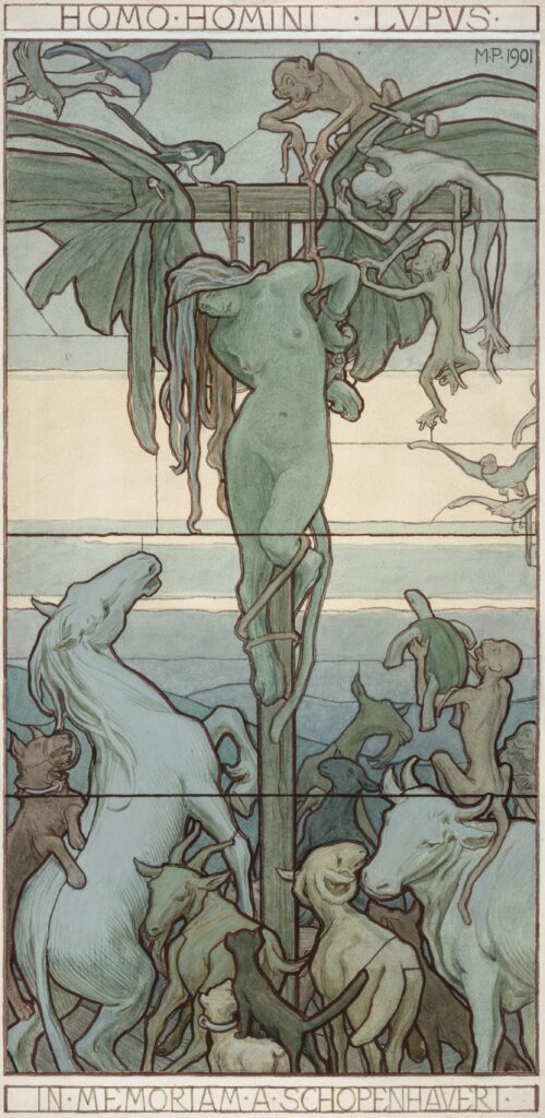 Homo Homini Lupus (1901) - Maximilian Pirner Tablo