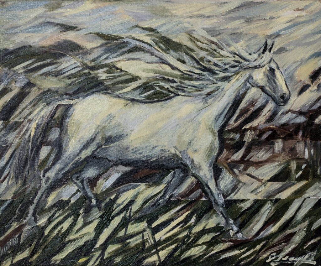 Horse galloping through the pale - Małgorzata Serwatka Tablo