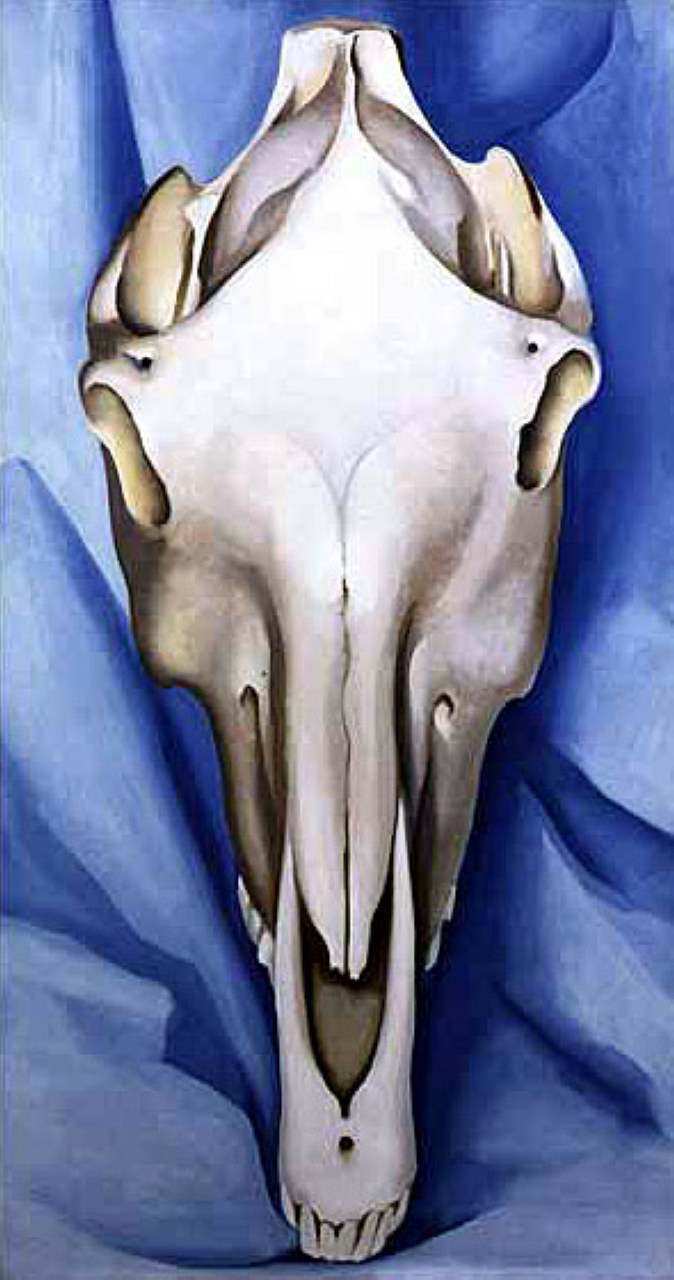Horse's Skull on Blue (1930) - Georgia O'Keeffe Tablo
