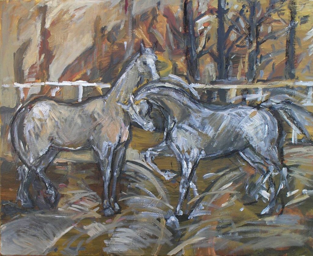 Horses autumn - Małgorzata Serwatka Tablo