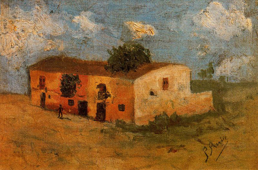 House in the field (1893) - Pablo Picasso Tablo