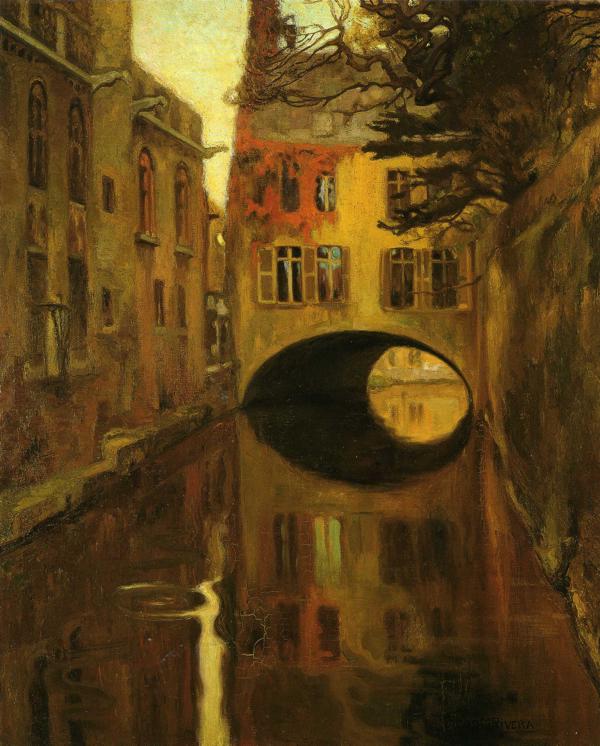 House over the Bridge (1909) – Diego Rivera Tablo