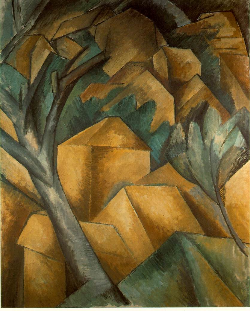Houses at Estaque (1908) - Georges Braque Tablo