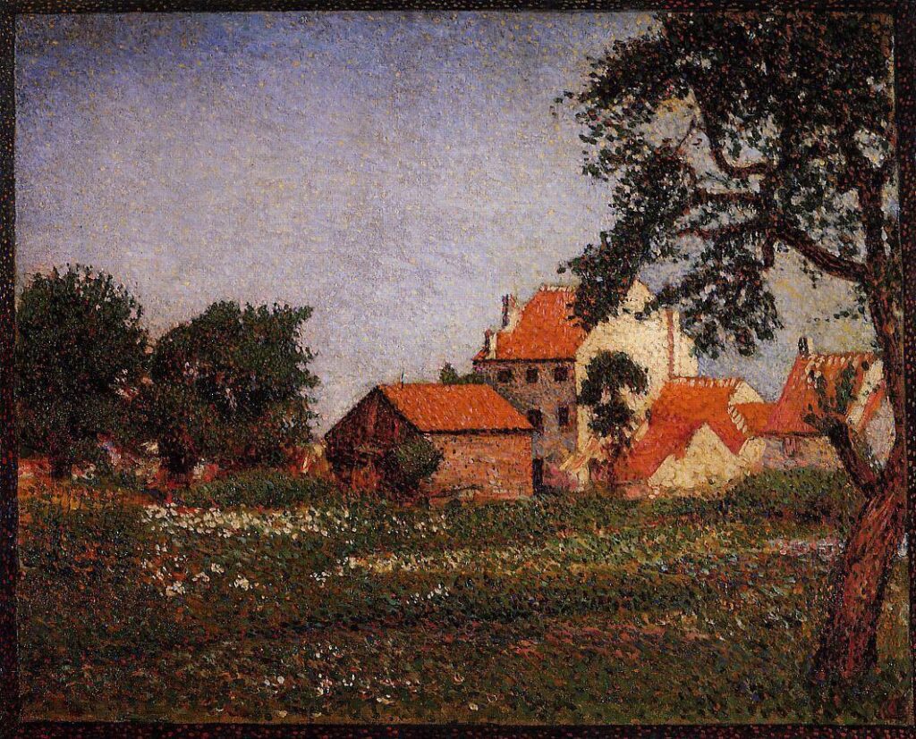 Houses at La Hulpe - Georges Lemmen Tablo