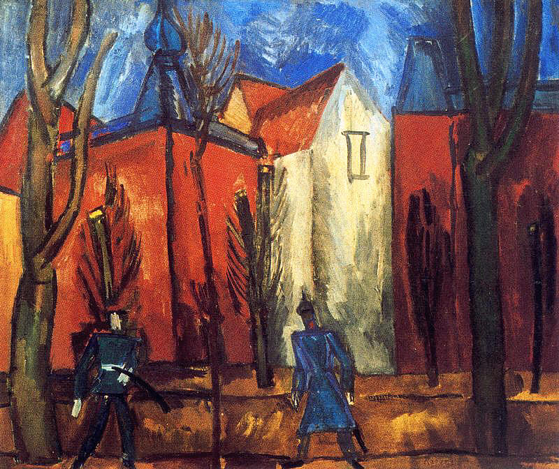 Houses in Munich (1909) - Raoul Dufy Tablo