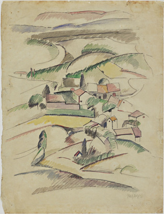 Houses in a Valley (1910) - Albert Gleizes Tablo