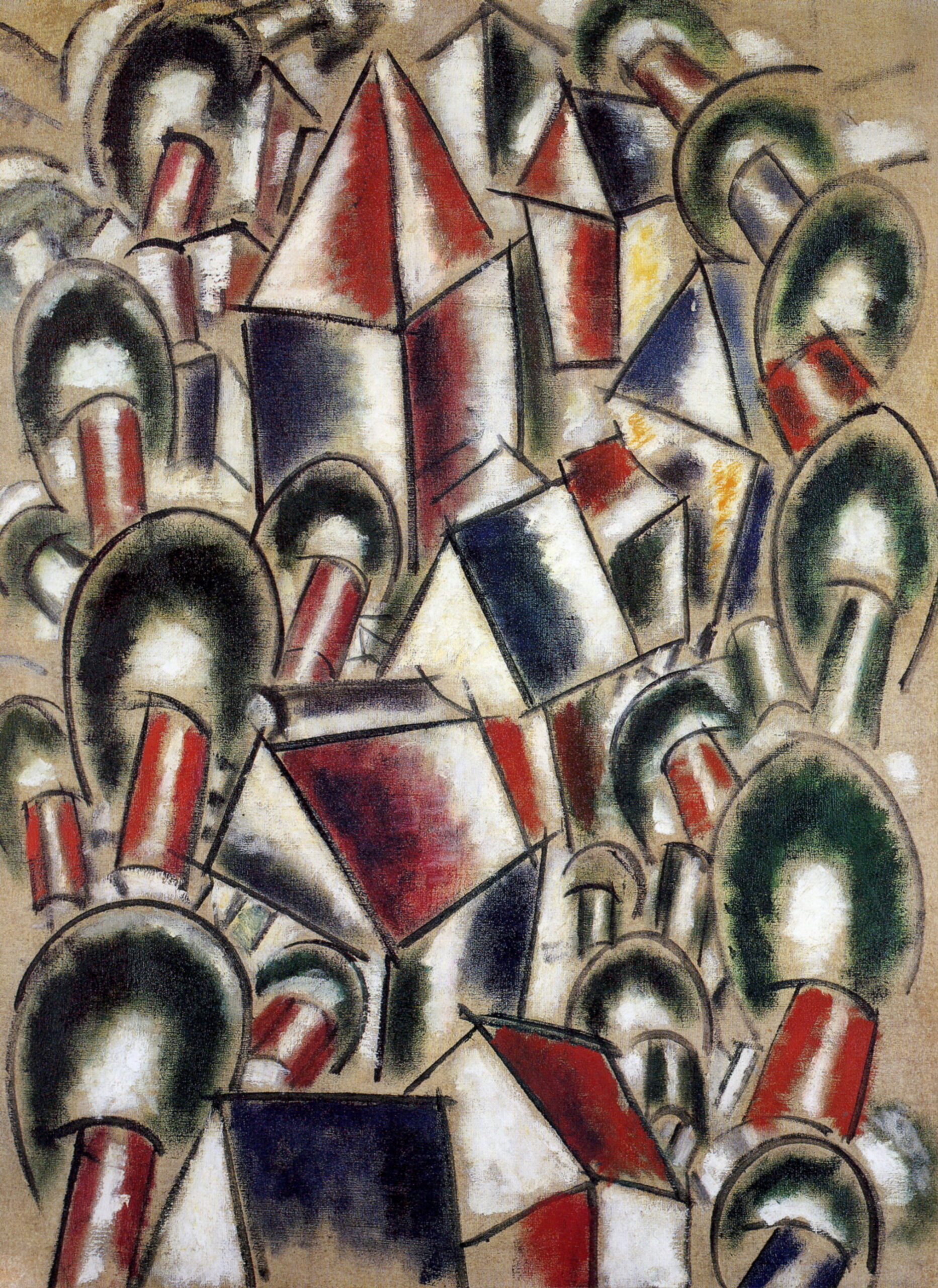 Houses in the trees landscape n°3 (1914) - Fernand Léger Tablo