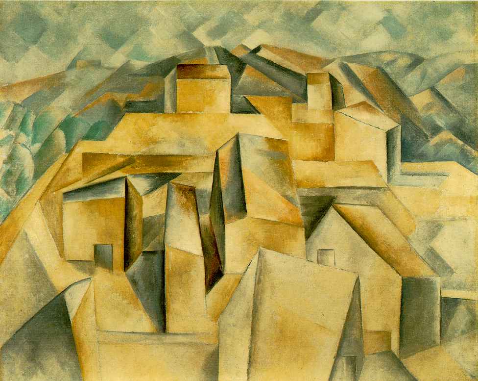 Houses on the hill (1909) - Pablo Picasso Tablo
