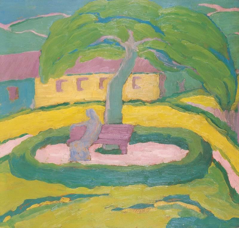 Houses with Trees (1910) – János Mattis-Teutsch Tablo
