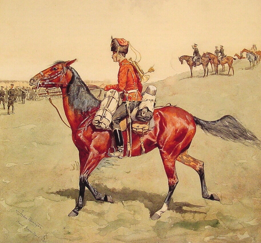 Hussar, Russian Guard Corps - Frederic Remington Tablo