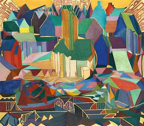 Hvitasunnudagr (1919) - Jóhannes Sveinsson Kjarval Tablo