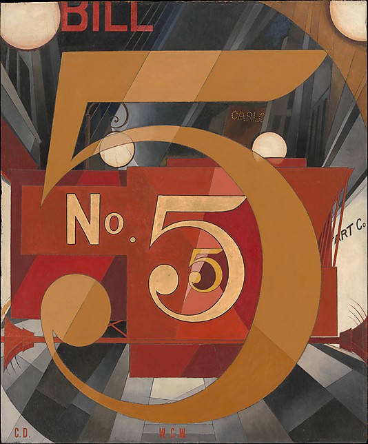 I Saw the Figure 5 in Gold (William Carlos Williams) (1928) - Charles Demuth Tablo