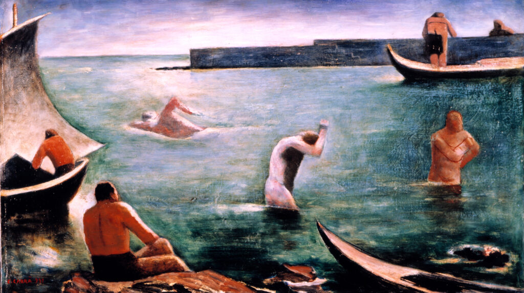 I nuotatori (1930) - Carlo Carrà Tablo