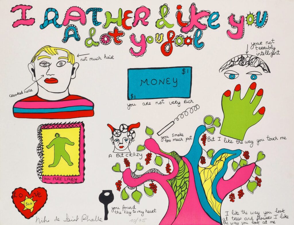 I rather like you a lot - Niki de Saint Phalle Tablo