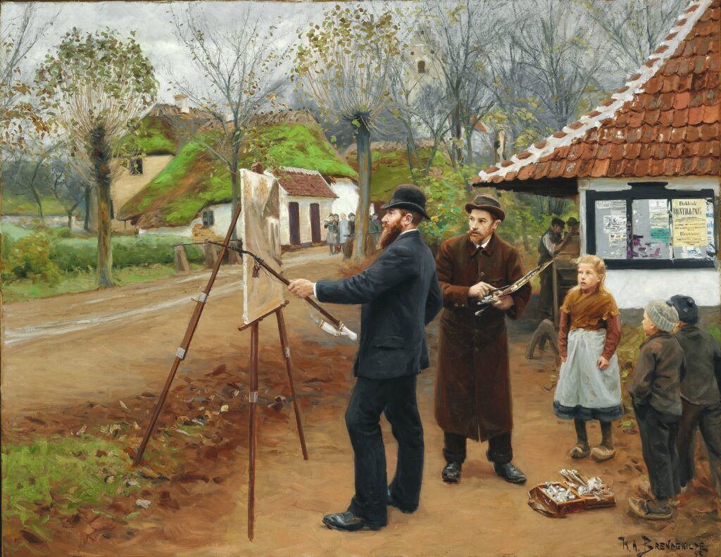 I. A. Ring Painting near Aasum Smithy (1893) - Hans Andersen Brendekilde Tablo