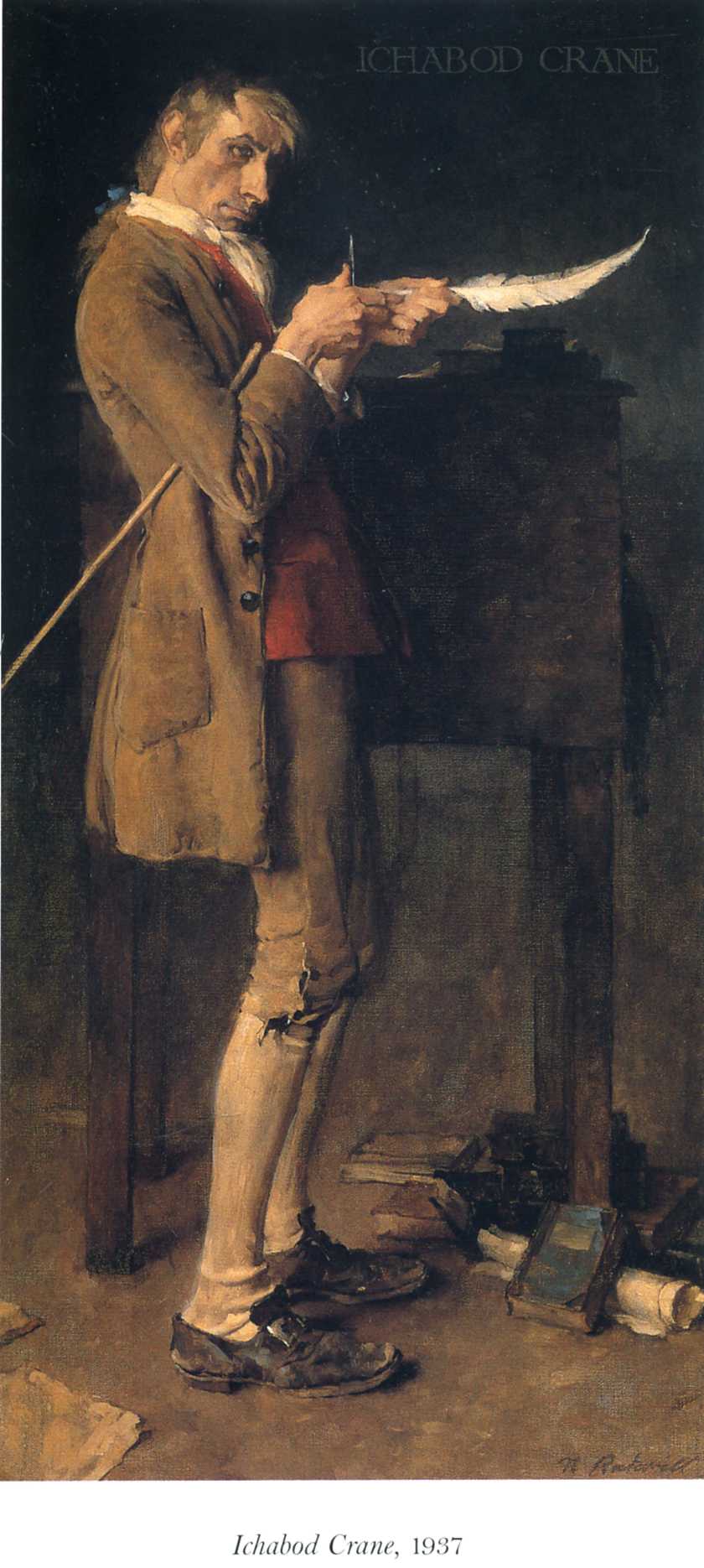 Ichabod Crane (1937) - Norman Rockwell Tablo
