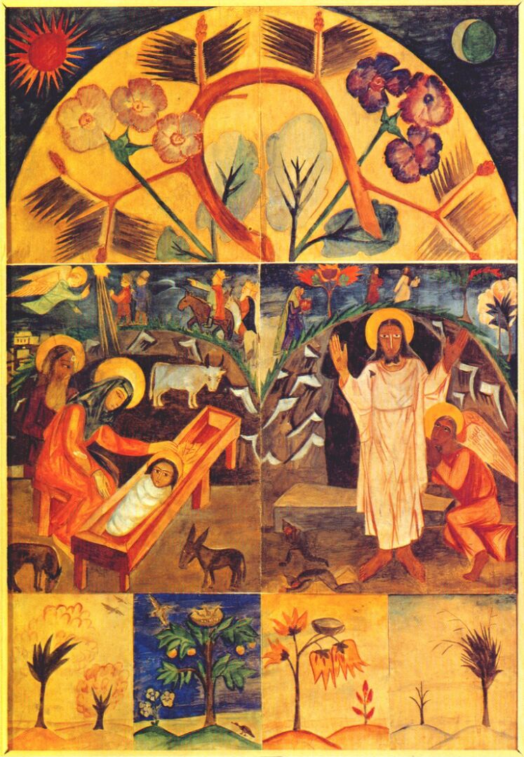 Icon painting motifs (1912) - Natalia Goncharova Tablo