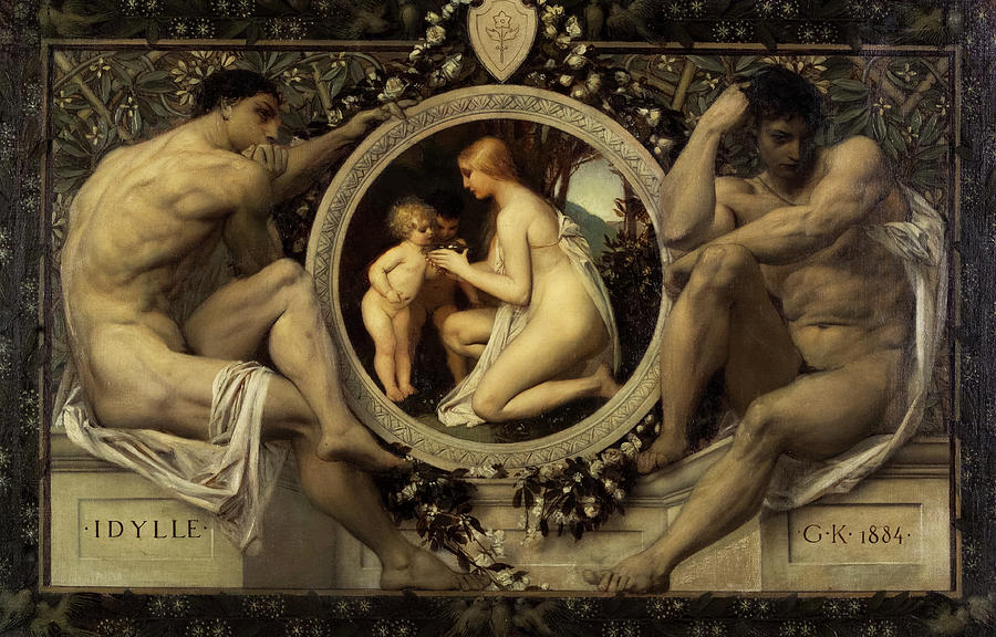 Idylle (Idylls) (1884) – Gustav Klimt Tablo