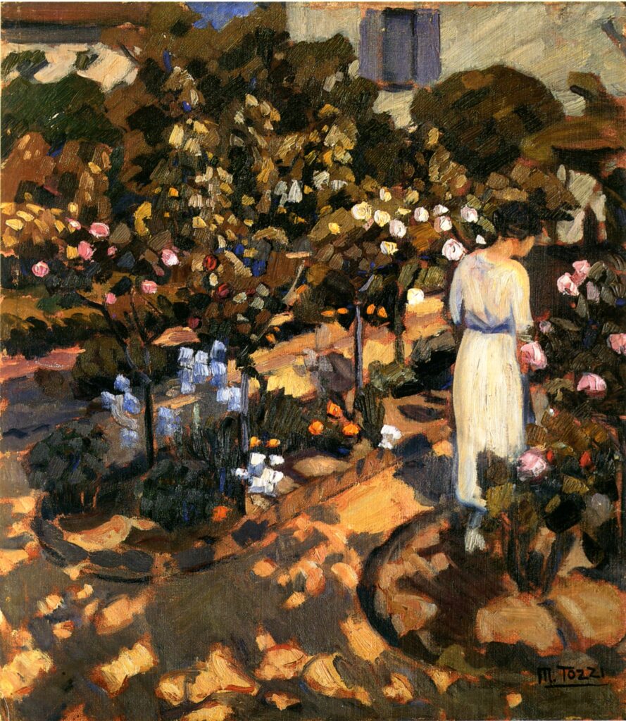 Il Giardino di Lignorelles (nel giardino fiorito) (1920) – Mario Tozzi Tablo